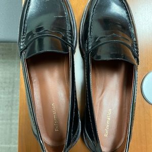 Reformation loafers black size 37